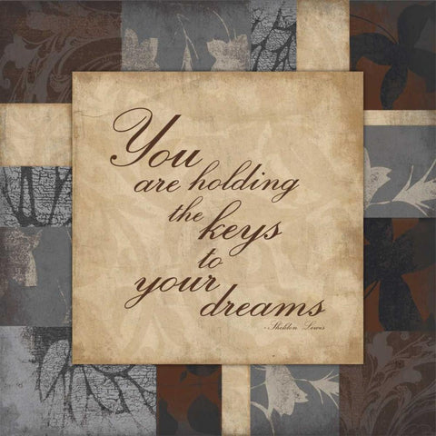 keys to your dreams White Modern Wood Framed Art Print with Double Matting by Grey, Jace