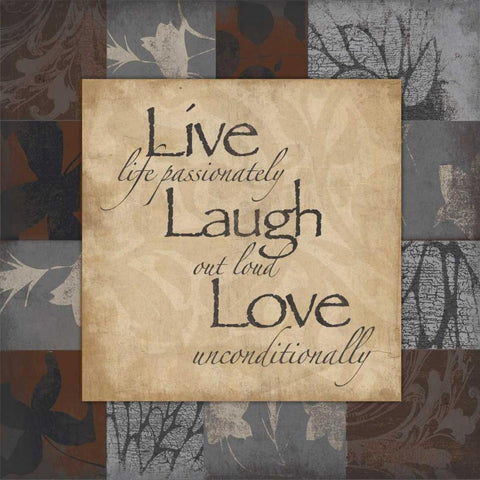 Live White Modern Wood Framed Art Print with Double Matting by Grey, Jace