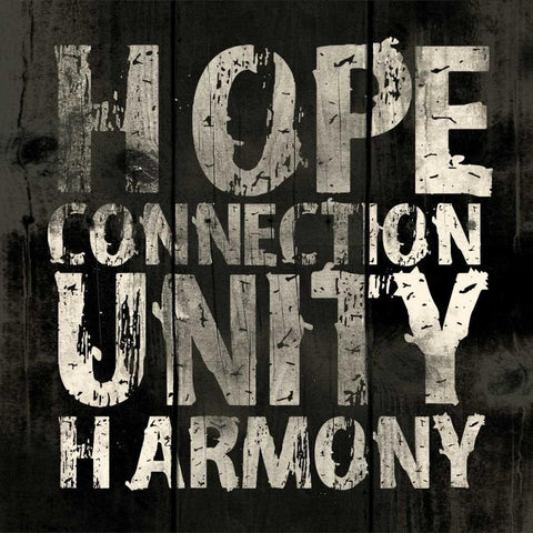 Hope Black Modern Wood Framed Art Print with Double Matting by Grey, Jace