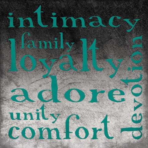 FAMILY Black Modern Wood Framed Art Print by Grey, Jace