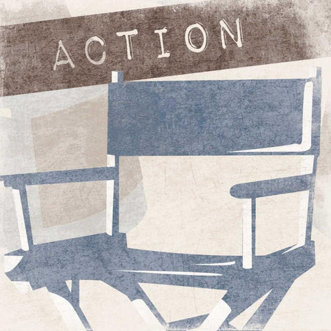 Action White Modern Wood Framed Art Print with Double Matting by Grey, Jace