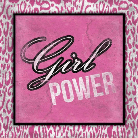 Girl Power White Modern Wood Framed Art Print by Grey, Jace