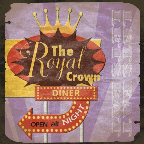 DINER Black Modern Wood Framed Art Print by Grey, Jace