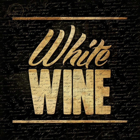 White Wine B White Modern Wood Framed Art Print by Grey, Jace