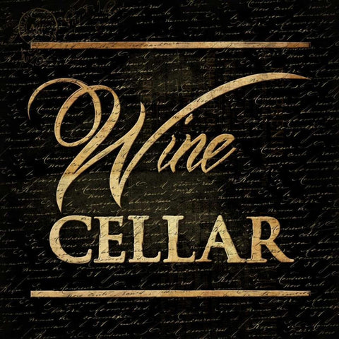 Wine Cellar Black Modern Wood Framed Art Print by Grey, Jace