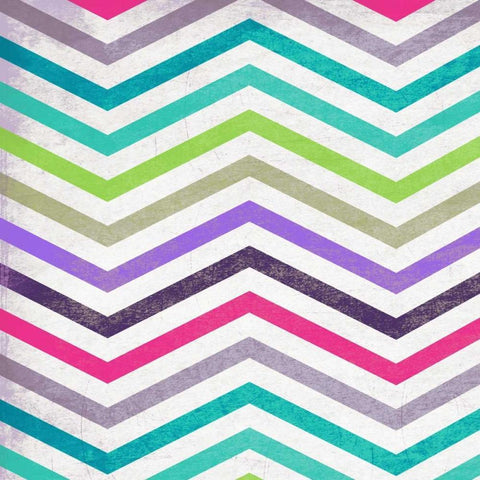 Glow ZigZag Mate White Modern Wood Framed Art Print by Grey, Jace