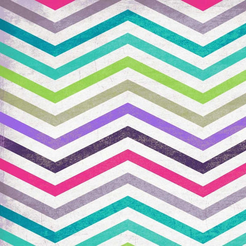 Glow ZigZag Mate White Modern Wood Framed Art Print with Double Matting by Grey, Jace