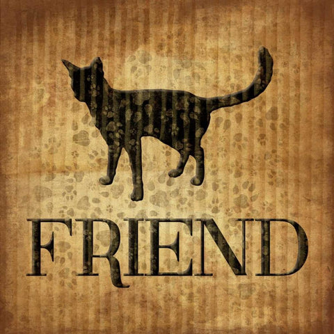 Friend Black Modern Wood Framed Art Print by Grey, Jace