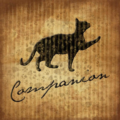 Companion Black Modern Wood Framed Art Print with Double Matting by Grey, Jace