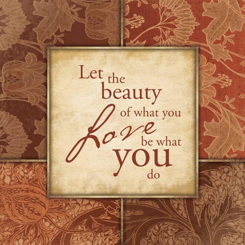 Love Gold Ornate Wood Framed Art Print with Double Matting by Grey, Jace