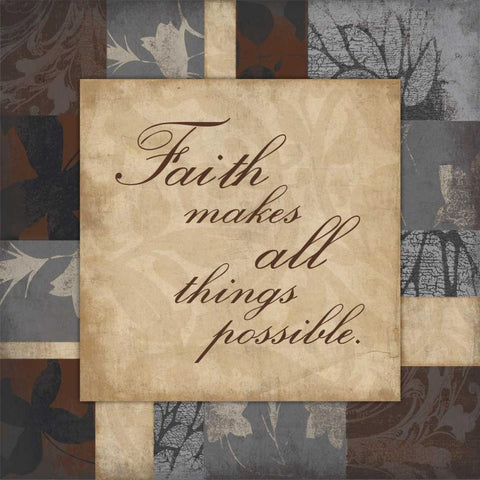 Faith Gold Ornate Wood Framed Art Print with Double Matting by Grey, Jace
