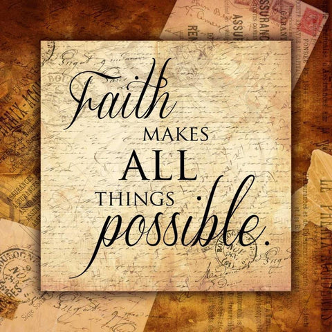 All Things Possible White Modern Wood Framed Art Print by Grey, Jace