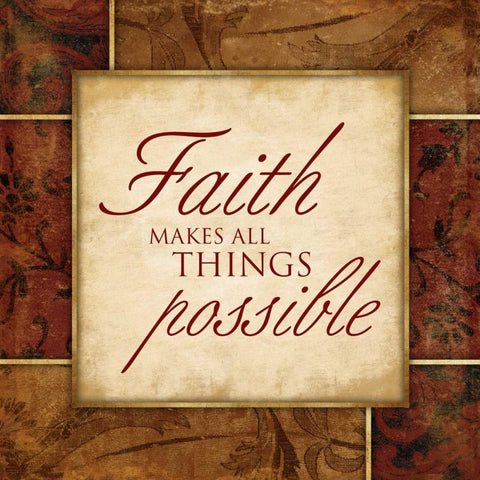 Faith Gold Ornate Wood Framed Art Print with Double Matting by Grey, Jace