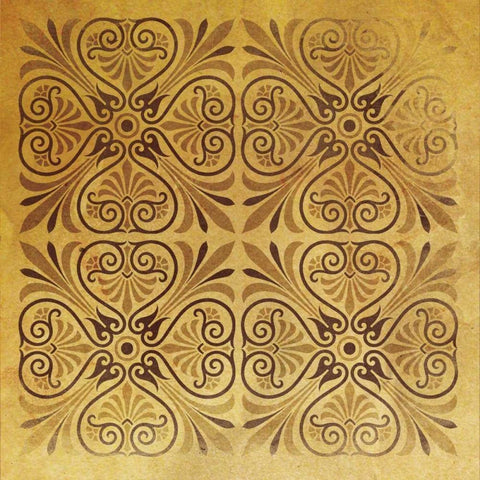 Pattern Patch Mate Single1 Gold Ornate Wood Framed Art Print with Double Matting by Grey, Jace