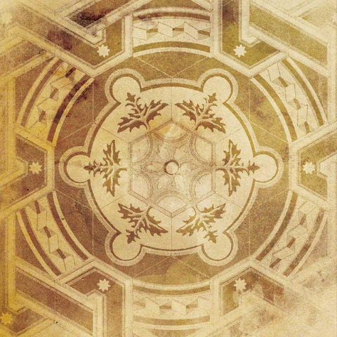 Pattern Patch Mate Single 5 Black Ornate Wood Framed Art Print with Double Matting by Grey, Jace