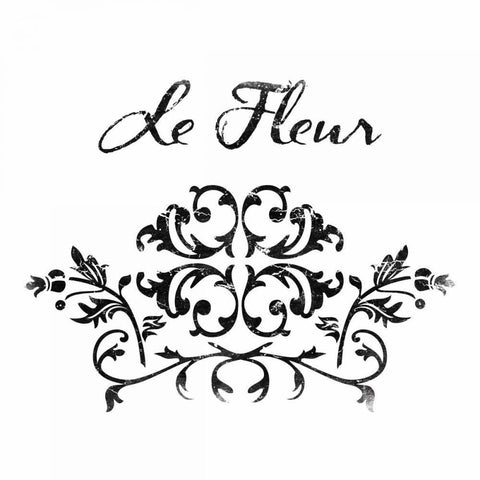 Le Fluer 1 Black Ornate Wood Framed Art Print with Double Matting by Grey, Jace