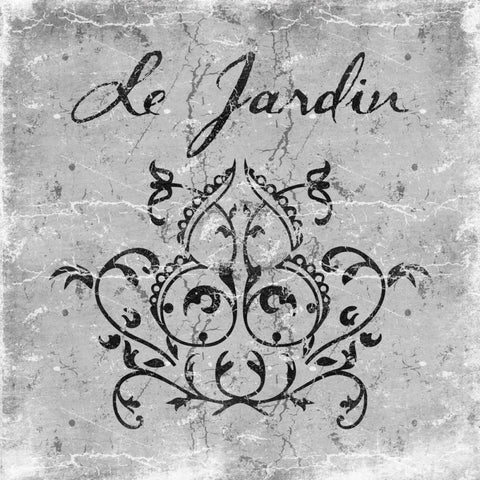 Le Jardin 2 White Modern Wood Framed Art Print by Grey, Jace