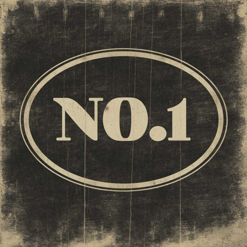 NO1 Black White Modern Wood Framed Art Print by Grey, Jace