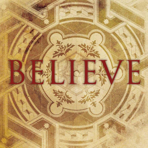 Believe Gold Ornate Wood Framed Art Print with Double Matting by Grey, Jace