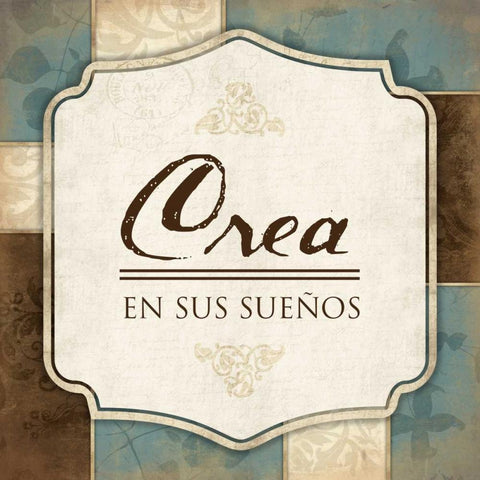 Crea En Sus Suenos White Modern Wood Framed Art Print by Grey, Jace