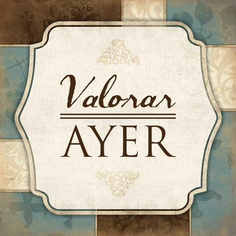 Valorar Ayer White Modern Wood Framed Art Print by Grey, Jace