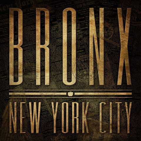 Bronx Print Black Modern Wood Framed Art Print with Double Matting by Grey, Jace