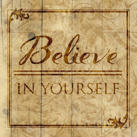 Believe White Modern Wood Framed Art Print by Grey, Jace