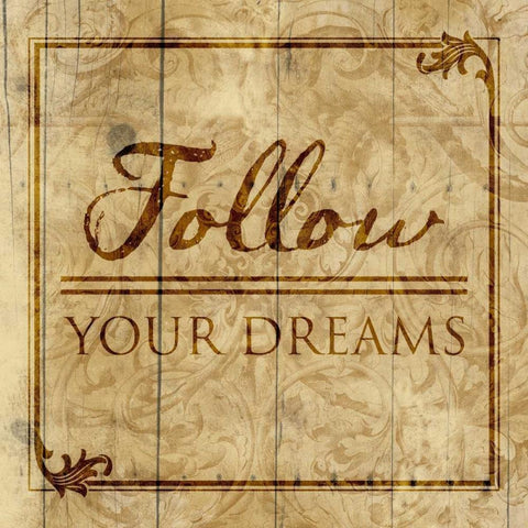 Follow White Modern Wood Framed Art Print by Grey, Jace