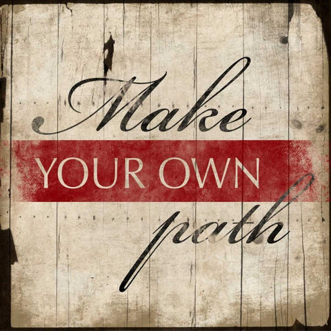 Make you own path Black Ornate Wood Framed Art Print with Double Matting by Grey, Jace