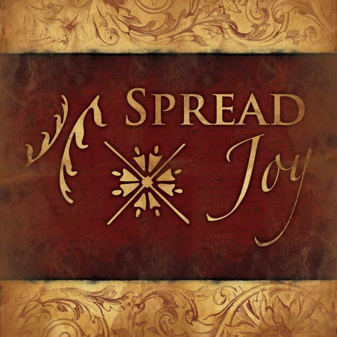 Spread joy Gold Ornate Wood Framed Art Print with Double Matting by Grey, Jace