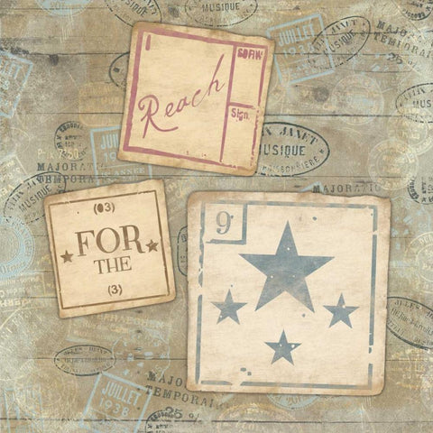 Star Black Modern Wood Framed Art Print with Double Matting by Grey, Jace