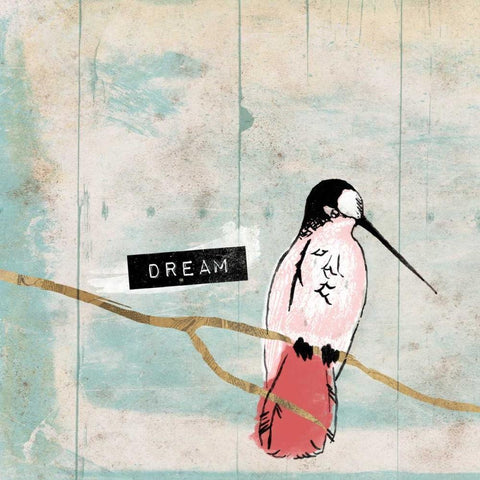 Dream Bird White Modern Wood Framed Art Print by Grey, Jace