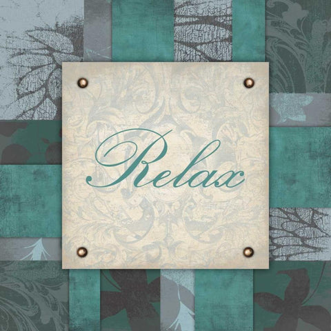 Relax White Modern Wood Framed Art Print by Grey, Jace