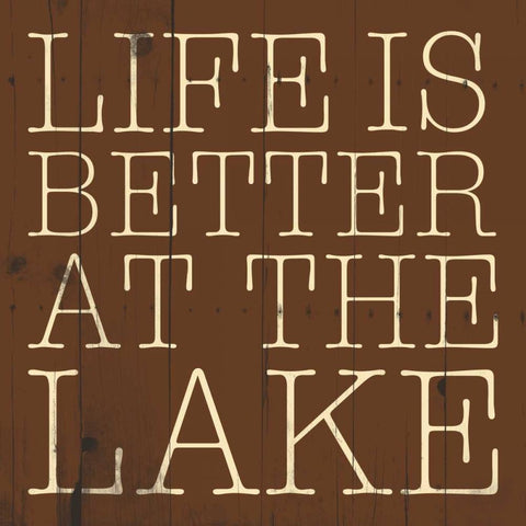 Better at the Lake White Modern Wood Framed Art Print with Double Matting by Grey, Jace