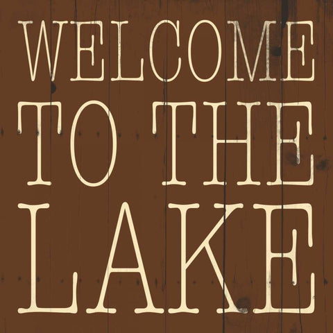 Welcome to the Lake White Modern Wood Framed Art Print with Double Matting by Grey, Jace