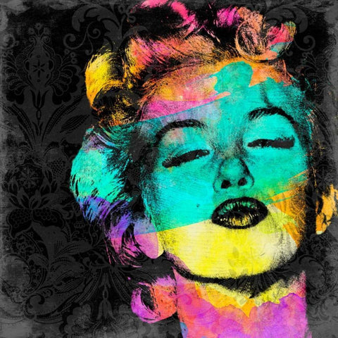 Monroe Watercolor Mate Noborder Black Modern Wood Framed Art Print by Grey, Jace