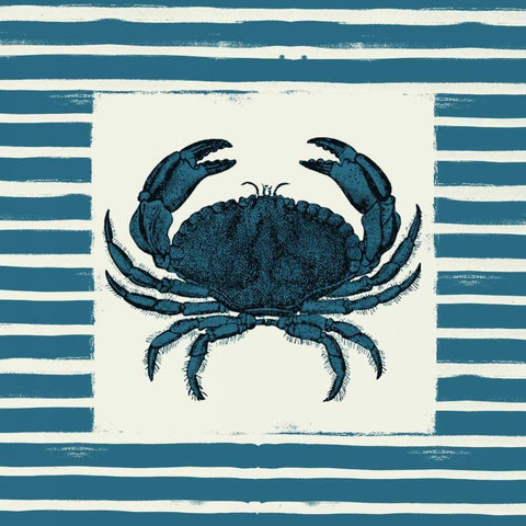 Crab White Modern Wood Framed Art Print by Grey, Jace