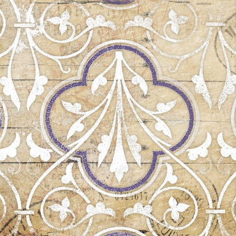 Purple Pattern 7 White Modern Wood Framed Art Print by Grey, Jace