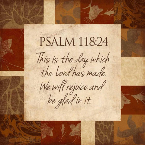 Spice Psalm 118-24 Gold Ornate Wood Framed Art Print with Double Matting by Grey, Jace