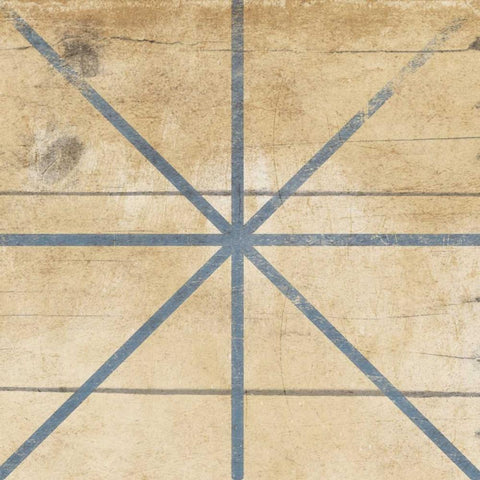 Blue Geo 2 White Modern Wood Framed Art Print with Double Matting by Grey, Jace