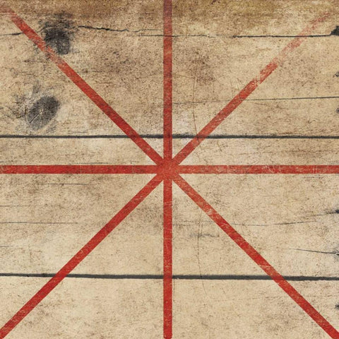 Red Geo 2 Black Modern Wood Framed Art Print by Grey, Jace