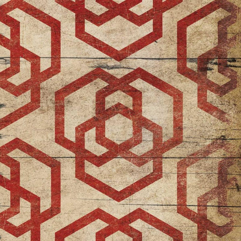 Red Geo 6 Black Modern Wood Framed Art Print by Grey, Jace