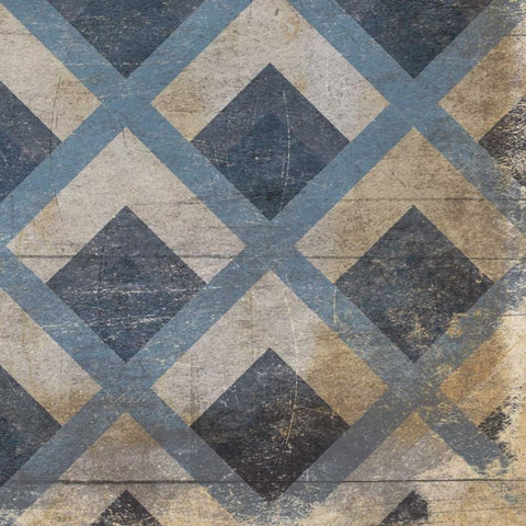 Blue Geo 9 Black Modern Wood Framed Art Print by Grey, Jace