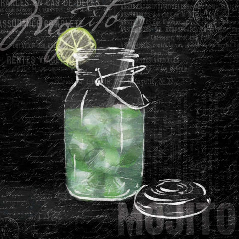 Mojito White Modern Wood Framed Art Print by Grey, Jace