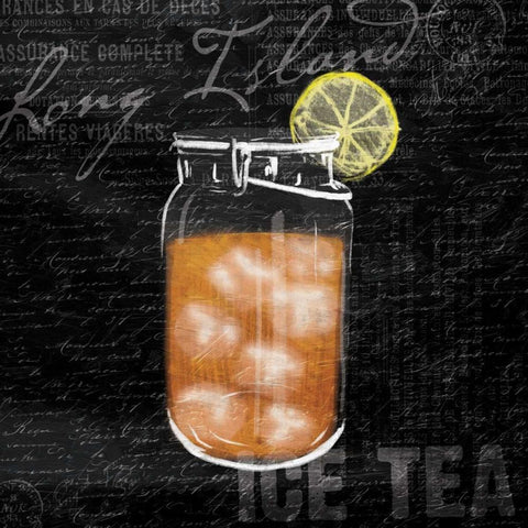 Long Island ice tea White Modern Wood Framed Art Print by Grey, Jace