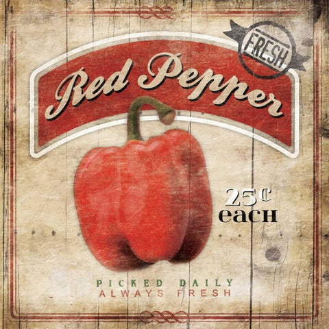 Red Peppers White Modern Wood Framed Art Print by Grey, Jace