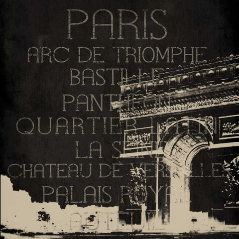 Paris type 2 White Modern Wood Framed Art Print by Grey, Jace