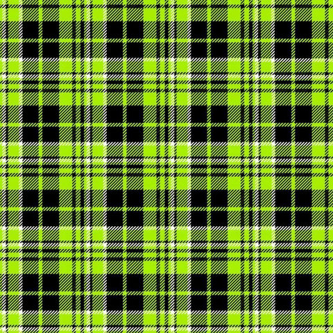 Lime Plaid White Modern Wood Framed Art Print by Grey, Jace