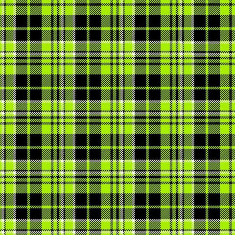 Lime Plaid White Modern Wood Framed Art Print with Double Matting by Grey, Jace