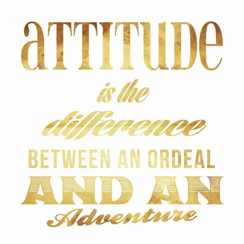 Attitude gold Gold Ornate Wood Framed Art Print with Double Matting by Grey, Jace